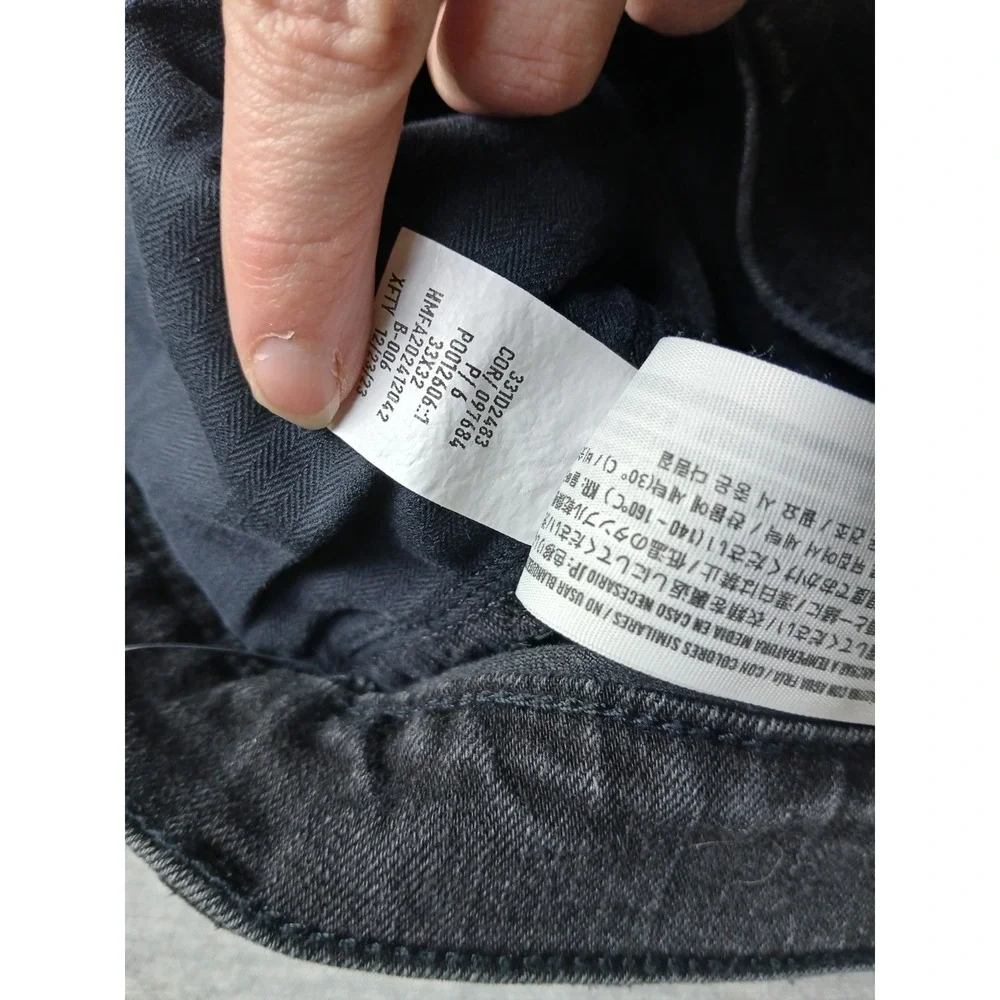 Hollister Jeans 33x32 Mens Baggy Relaxed Fit Black Skater Grunge Retro